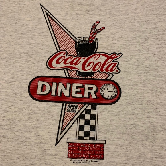 NWOT VTG ‘89 Coca-Cola Diner Double-Sided Tee Sz L - Picture 3 of 9